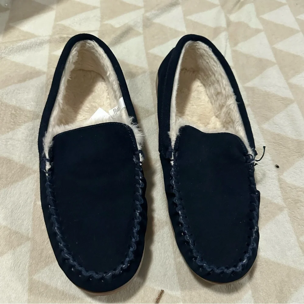 NWOB Suede scuff slippers